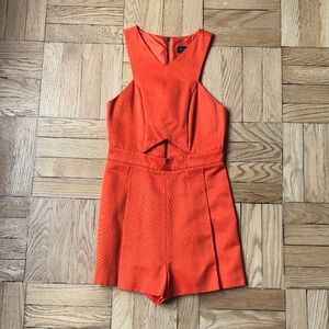 Topshop Orange Romper Size 4